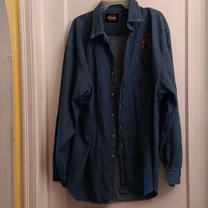 Guide Gear Mens Denim Button Shirt  Long Sleeve Shirt SIZE 2XL
